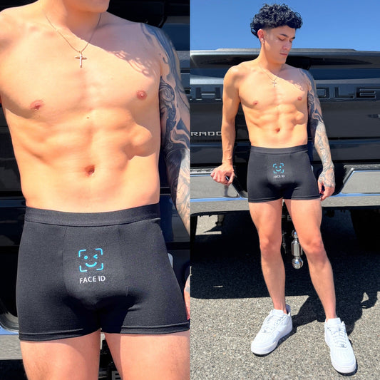 Face ID Black Boxer Briefs, color