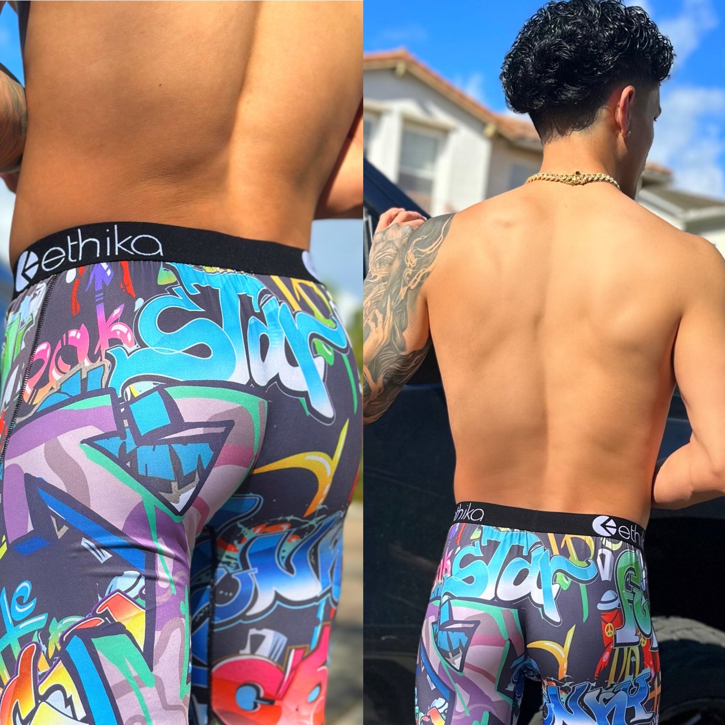 FINAL SALE Graffiti Art Athletic Boxers
