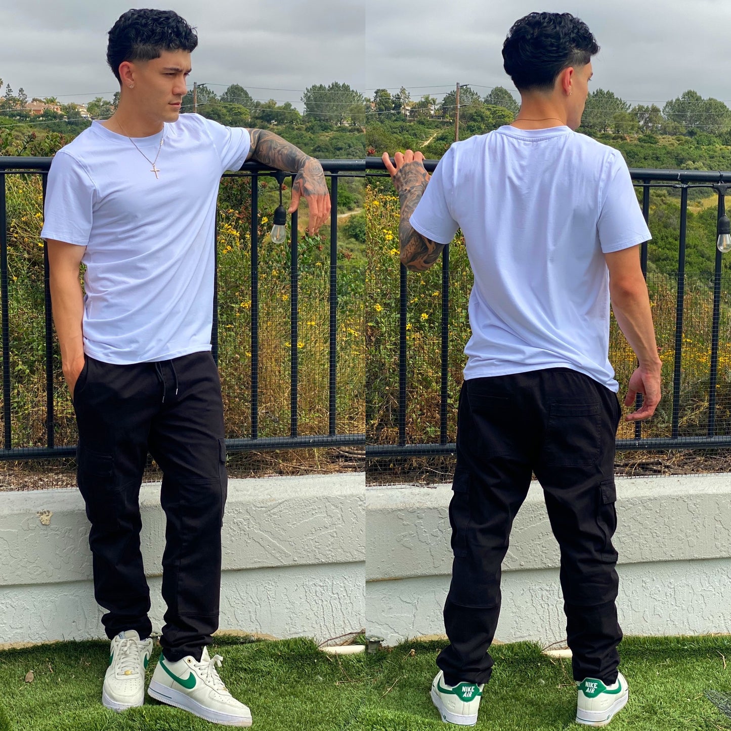 FINAL SALE White Classic Cali Crew Neck T-Shirt, Made in the USA 🇺🇸
