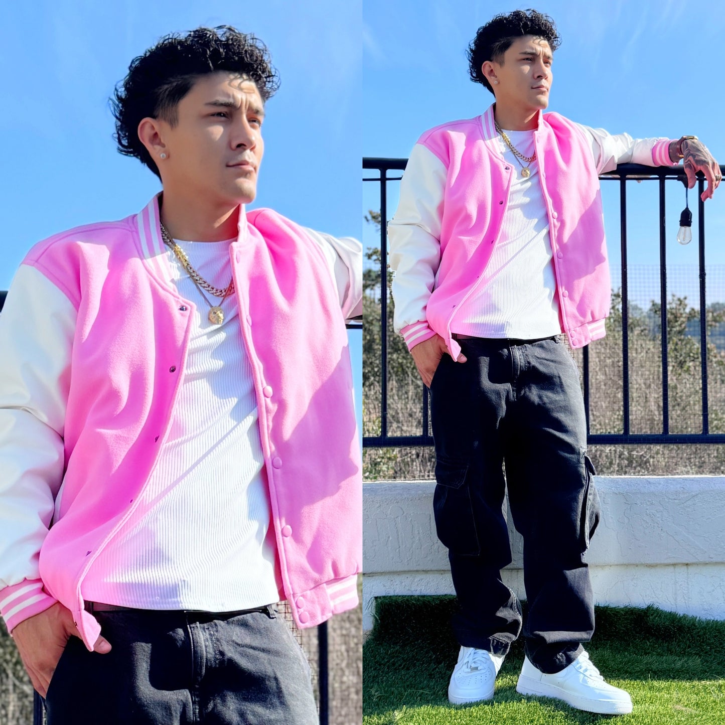 Pink Varsity Letterman Jacket