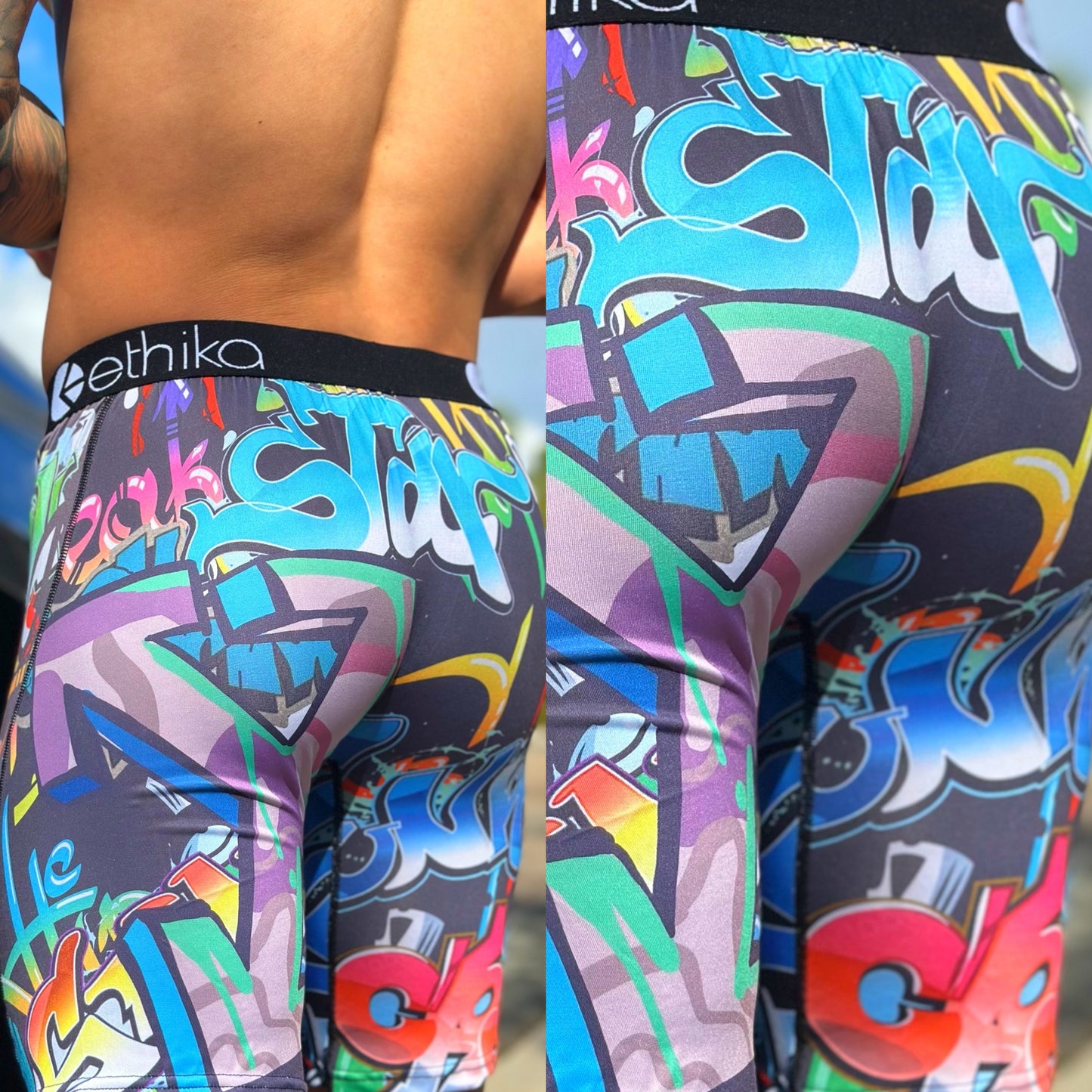 FINAL SALE Graffiti Art Athletic Boxers