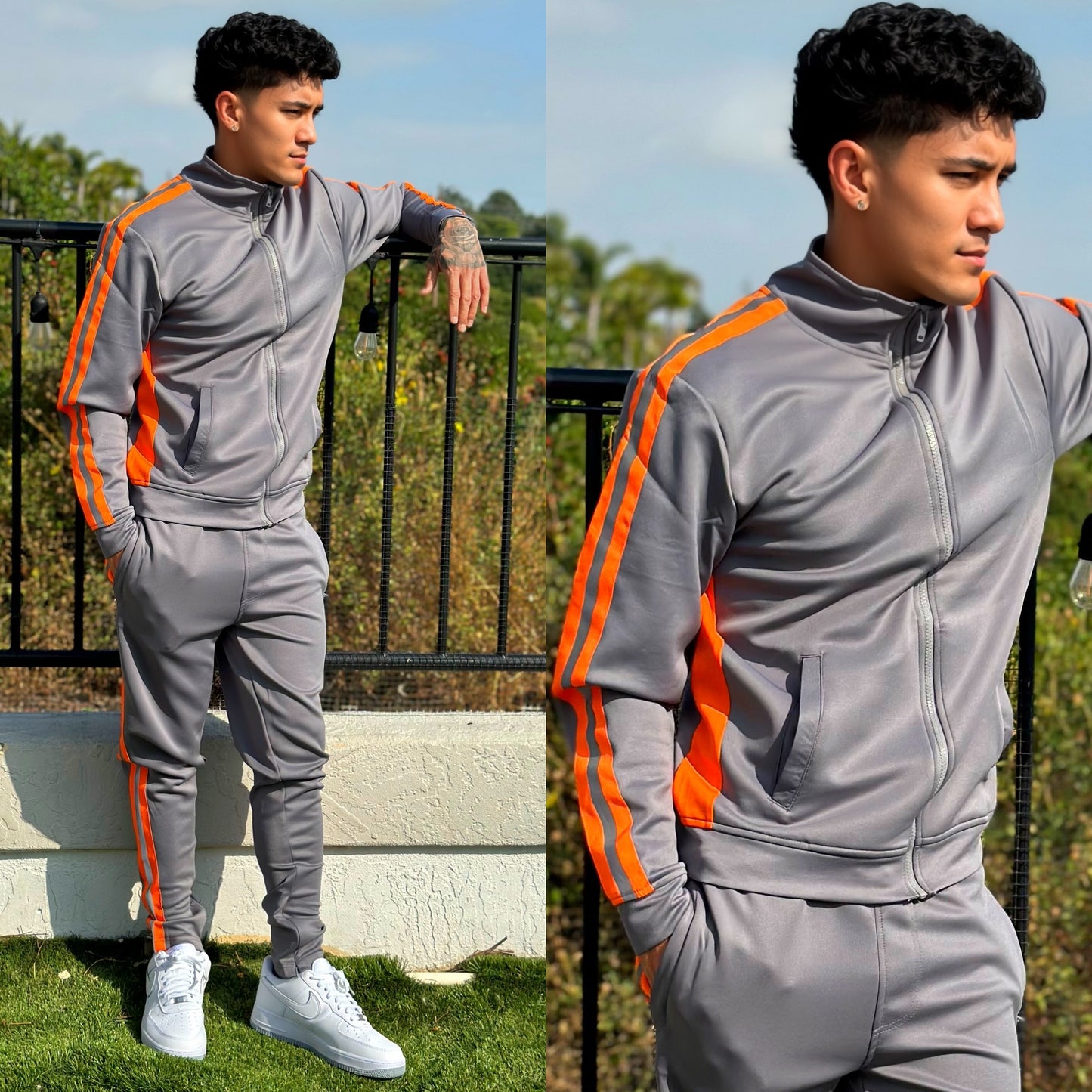 FINAL SALE Grey Cali Racer Jacket