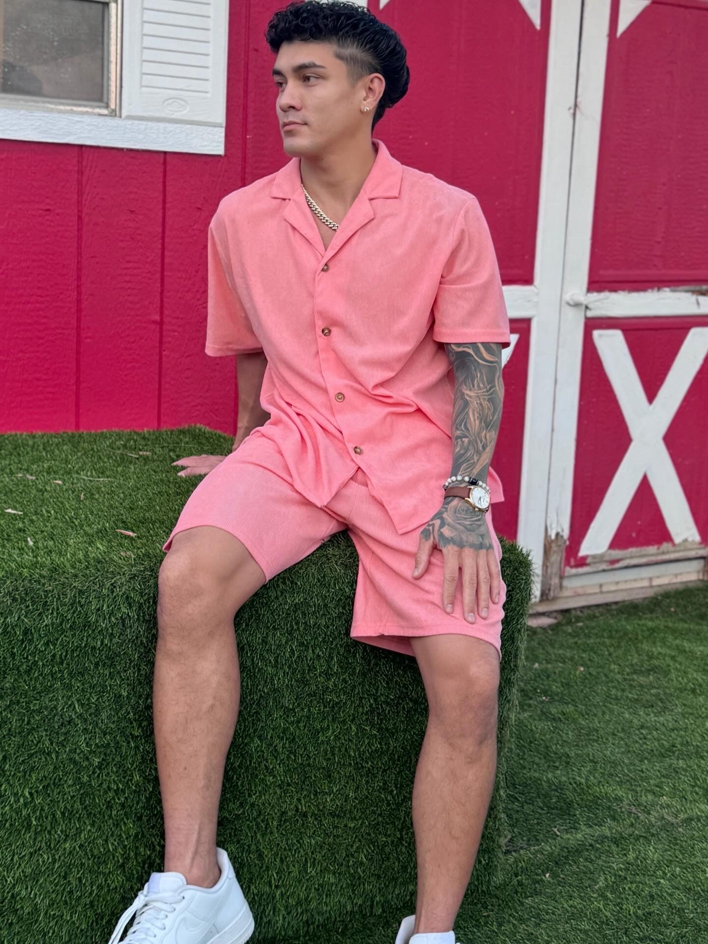 Pacific Pink Corduroy Shorts