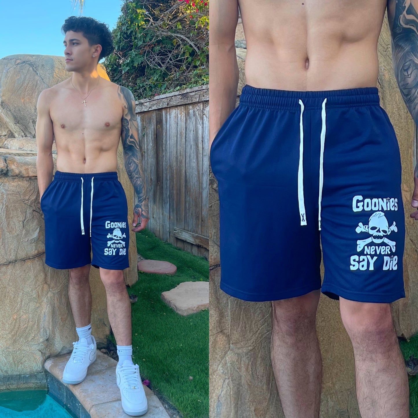 Navy Blue Goonies Sweat Shorts π