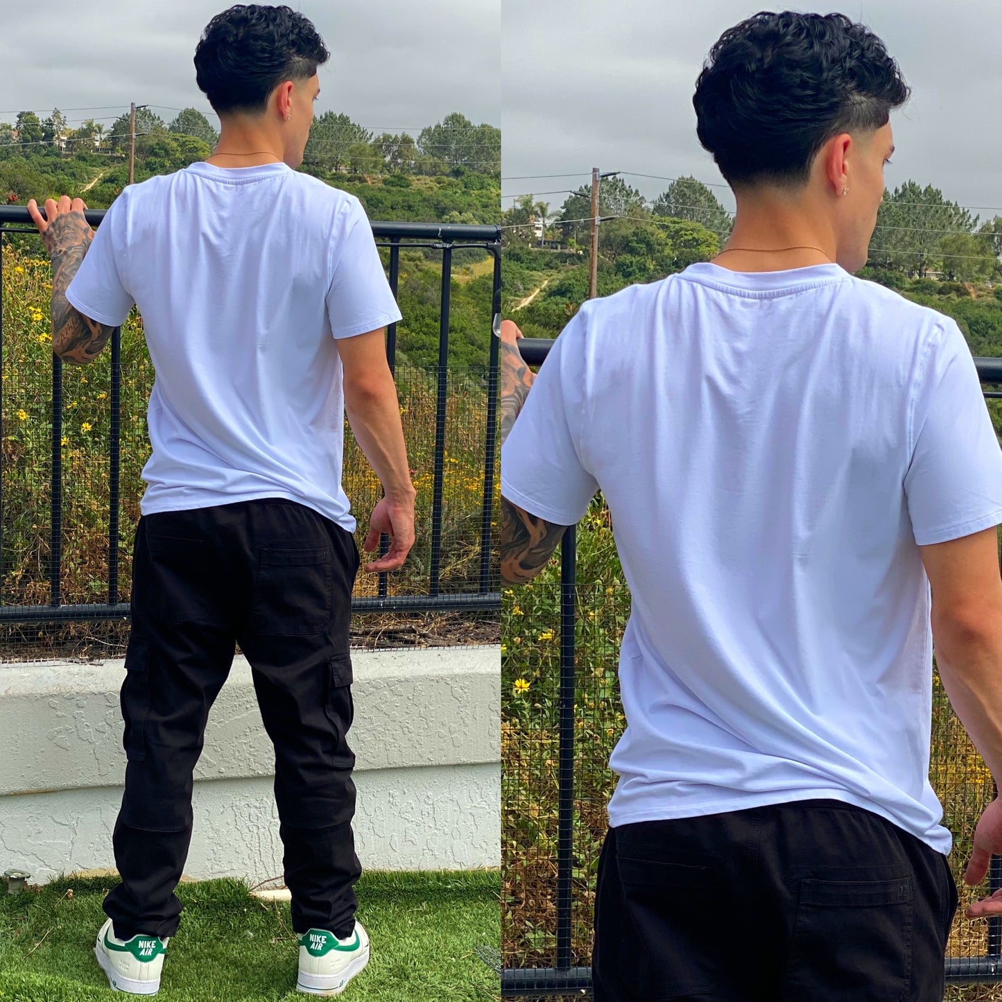 FINAL SALE White Classic Cali Crew Neck T-Shirt, Made in the USA 🇺🇸