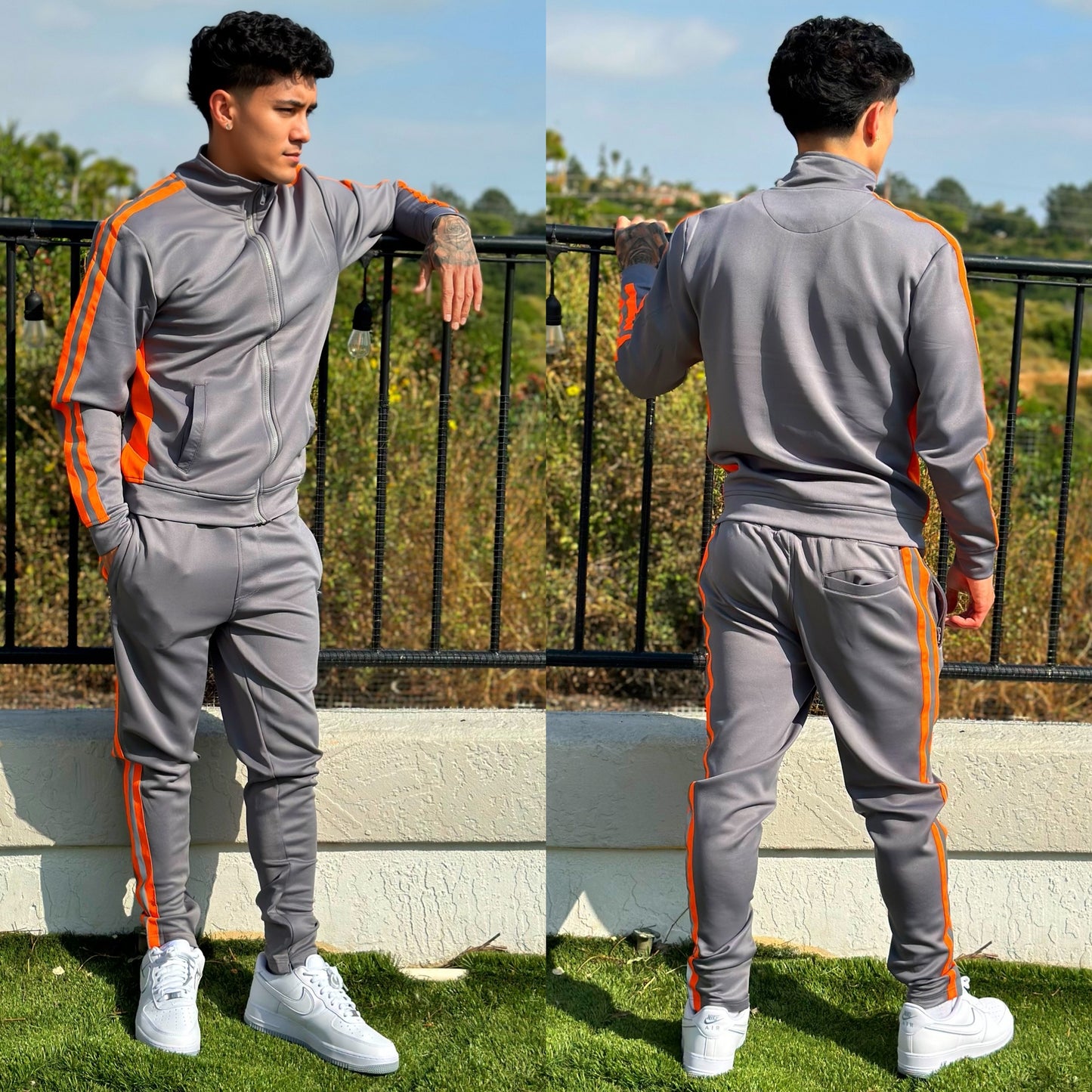 FINAL SALE Grey Cali Racer Jacket