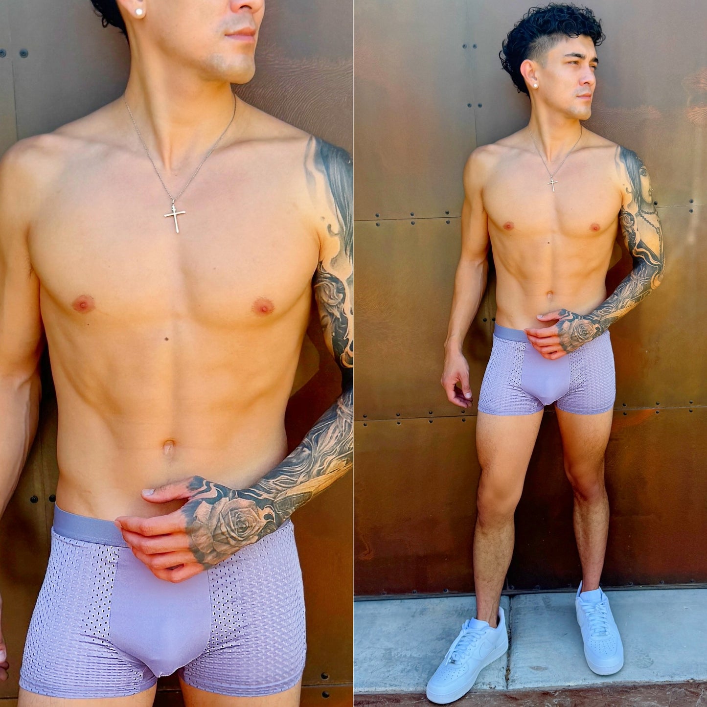 Smokey Lavender Mesh Boxer Briefs