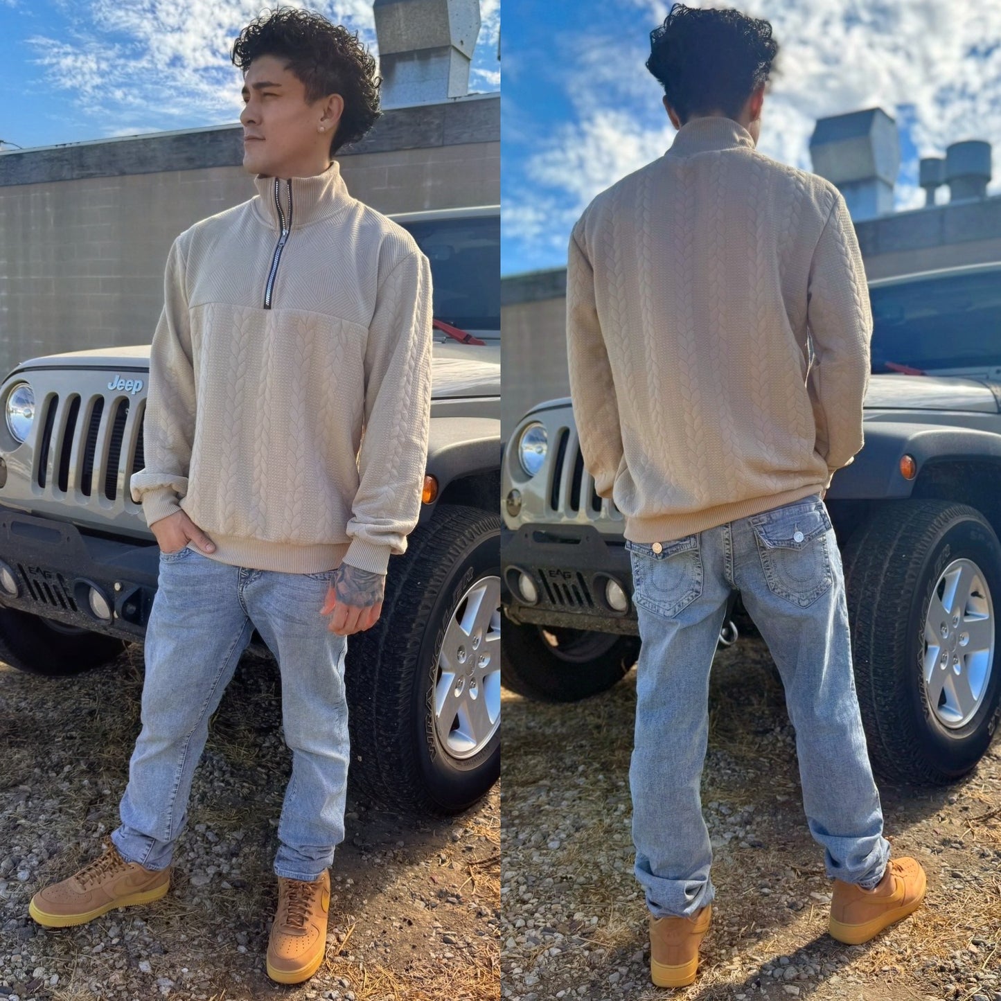 California Casual Sand Sweatshirt, Detail