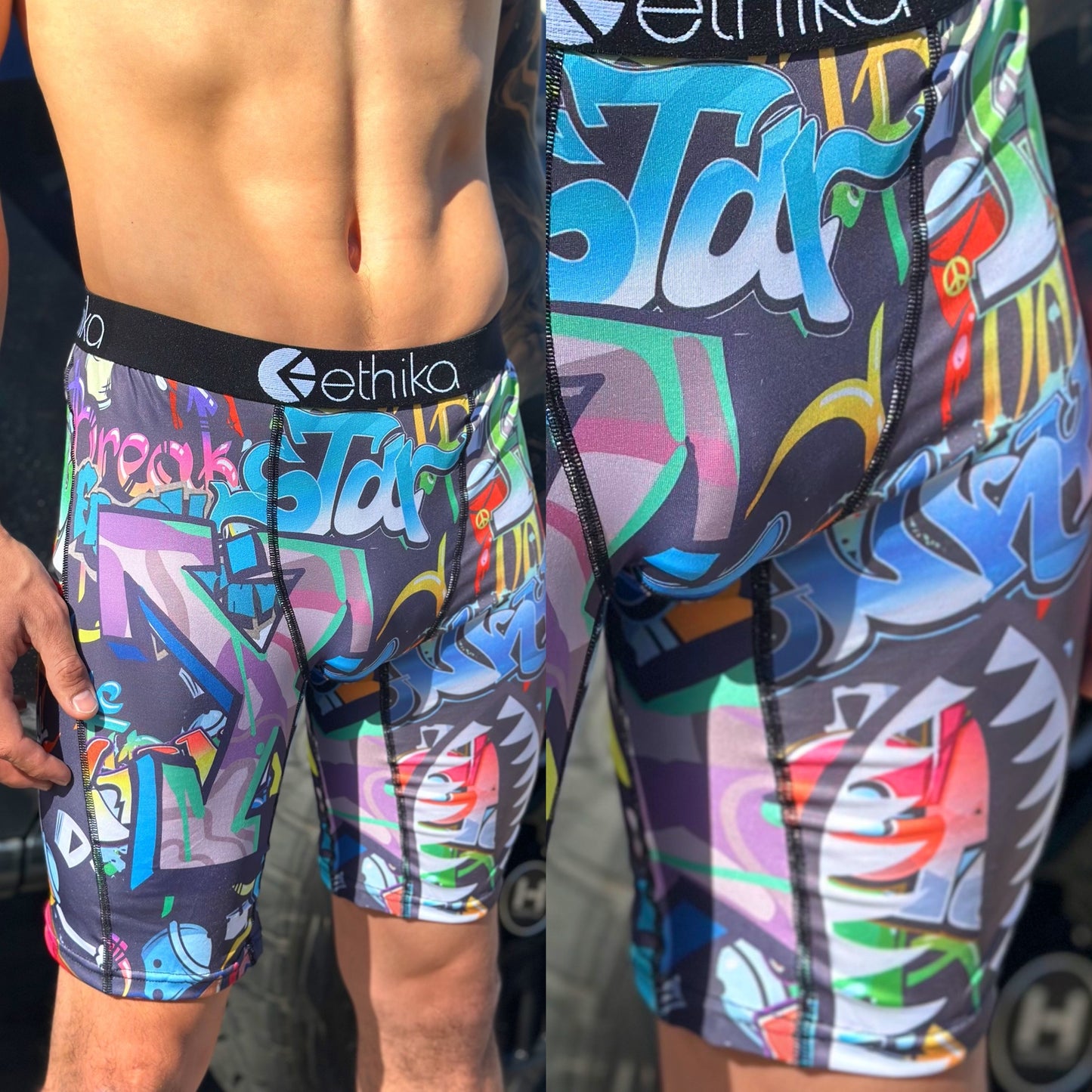 FINAL SALE Graffiti Art Athletic Boxers