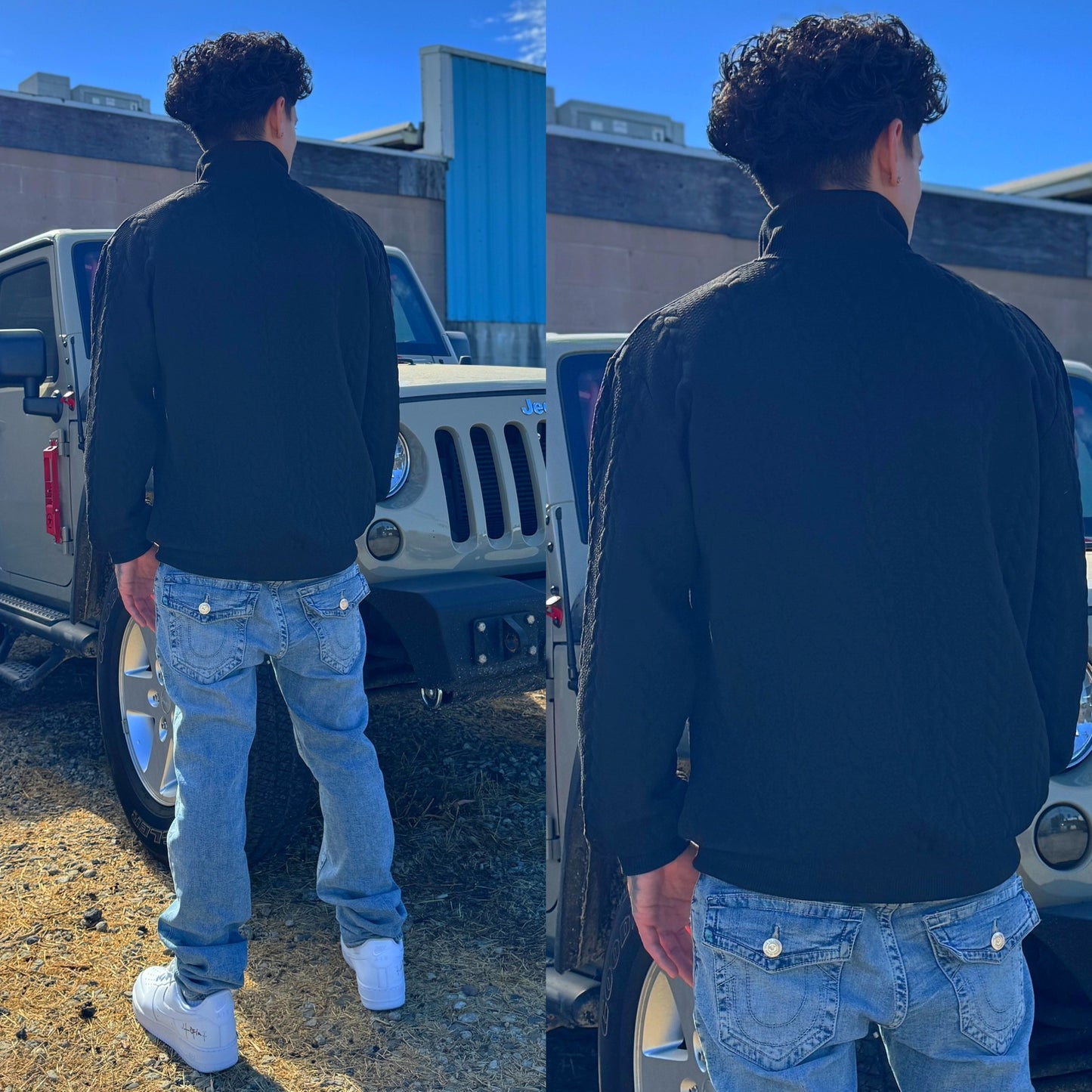 California Casual Black Sweatshirt, Detail