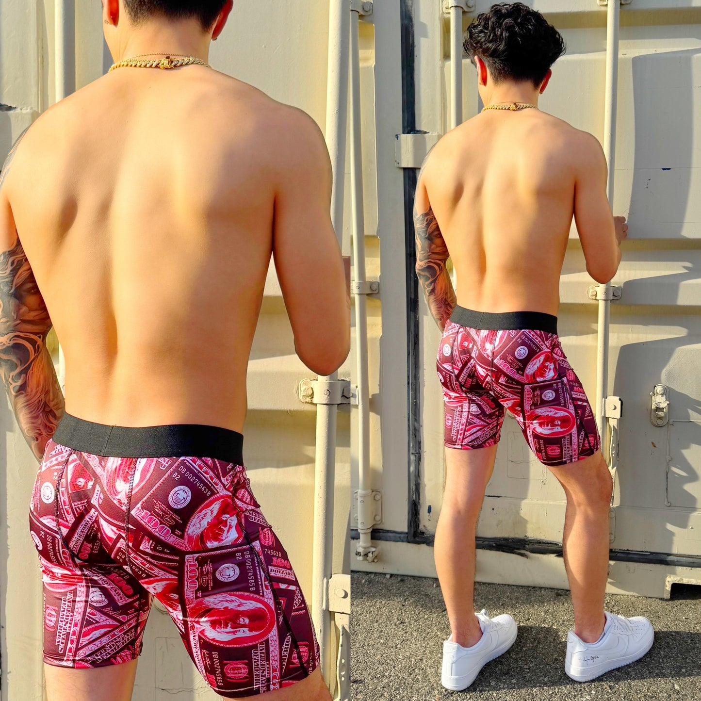 Blood Money Boxers, back side