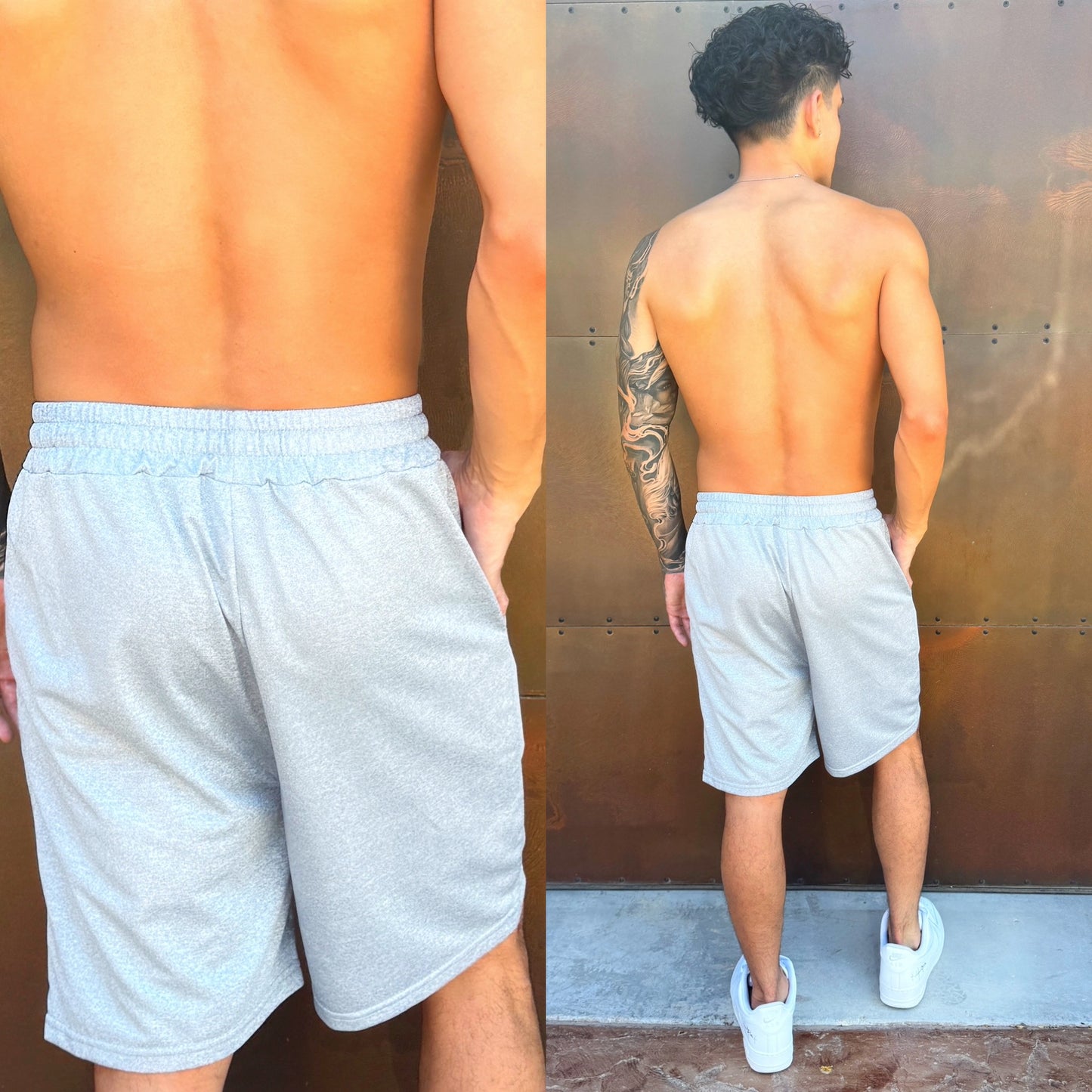 Cali King Gray Sweatshorts, back side