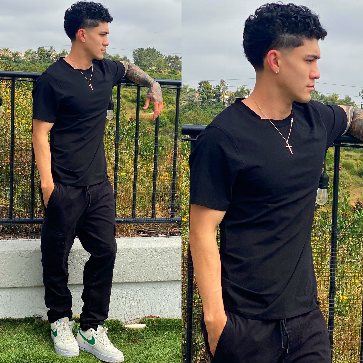 FINAL SALE Black Classic Cali Crew Neck T-Shirt, Made in the USA 🇺🇸