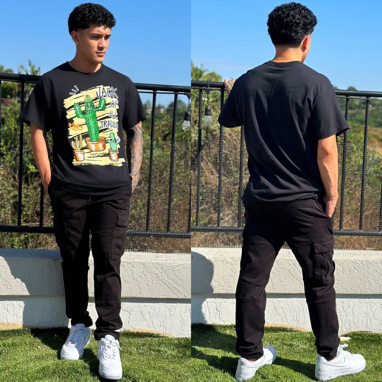 FINAL SALE Jack of All Trades Graphic Tee Cactus Crew Neck T-Shirt, Printed in the USA 🇺🇸