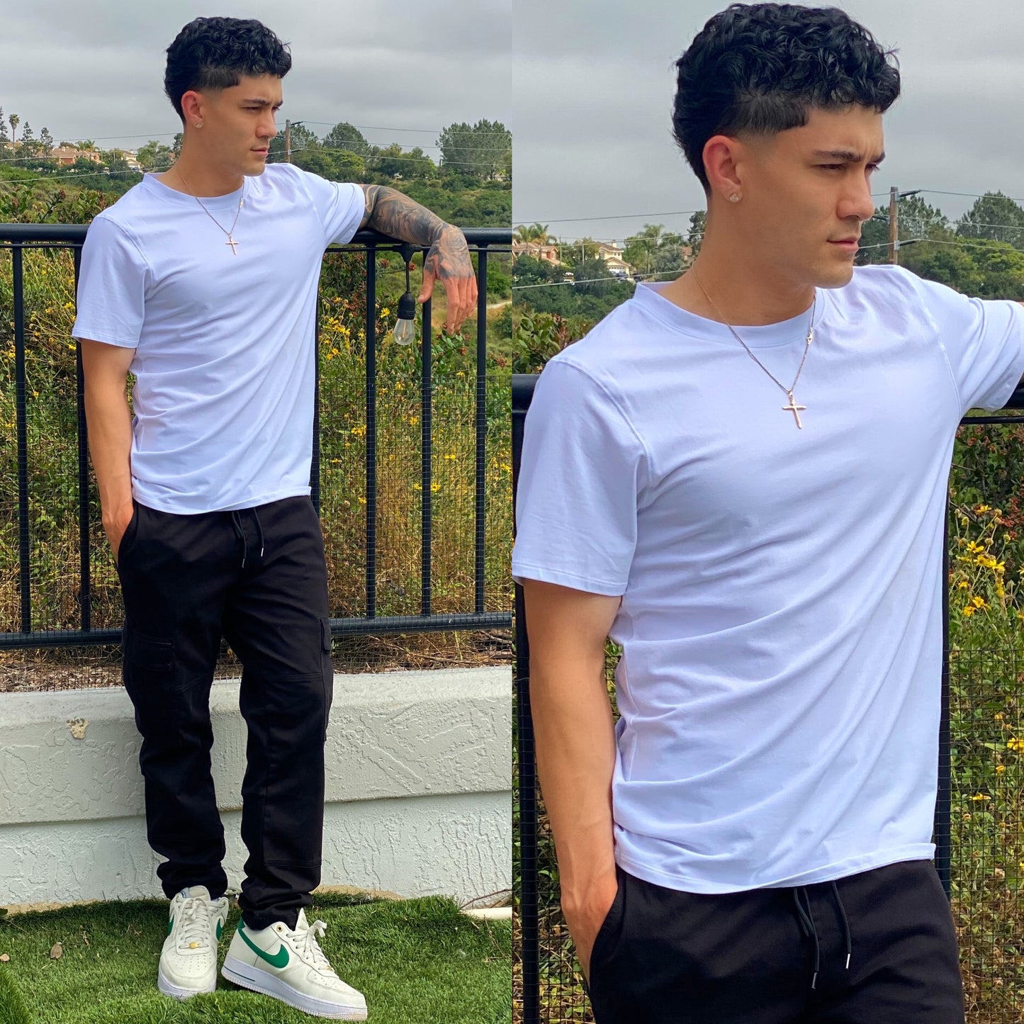 FINAL SALE White Classic Cali Crew Neck T-Shirt, Made in the USA 🇺🇸