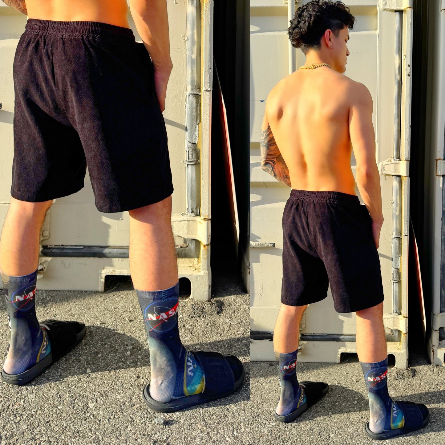 Cosmic Drip Compression Crew Socks, back side