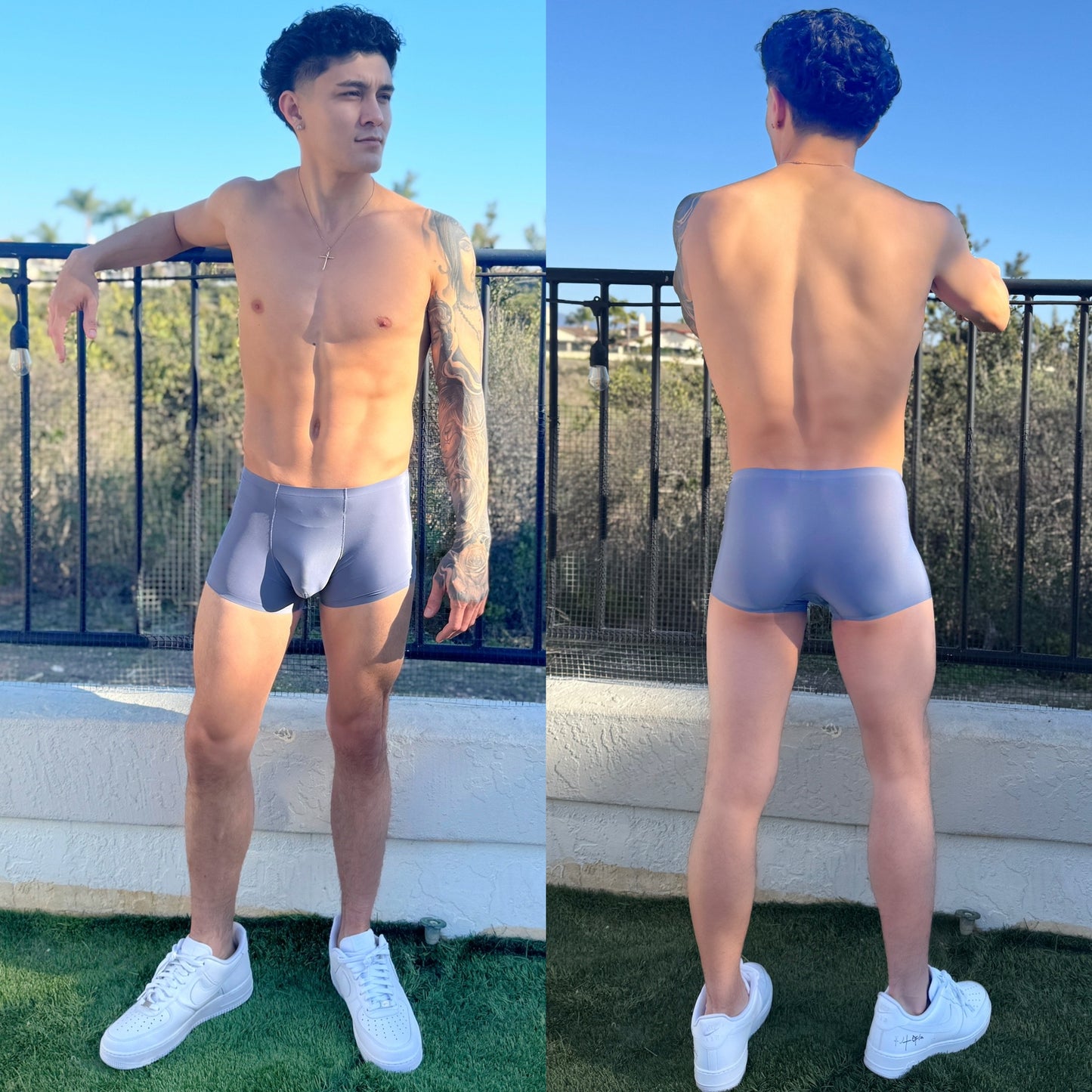 Gun Metal Gray Boxer Briefs, color