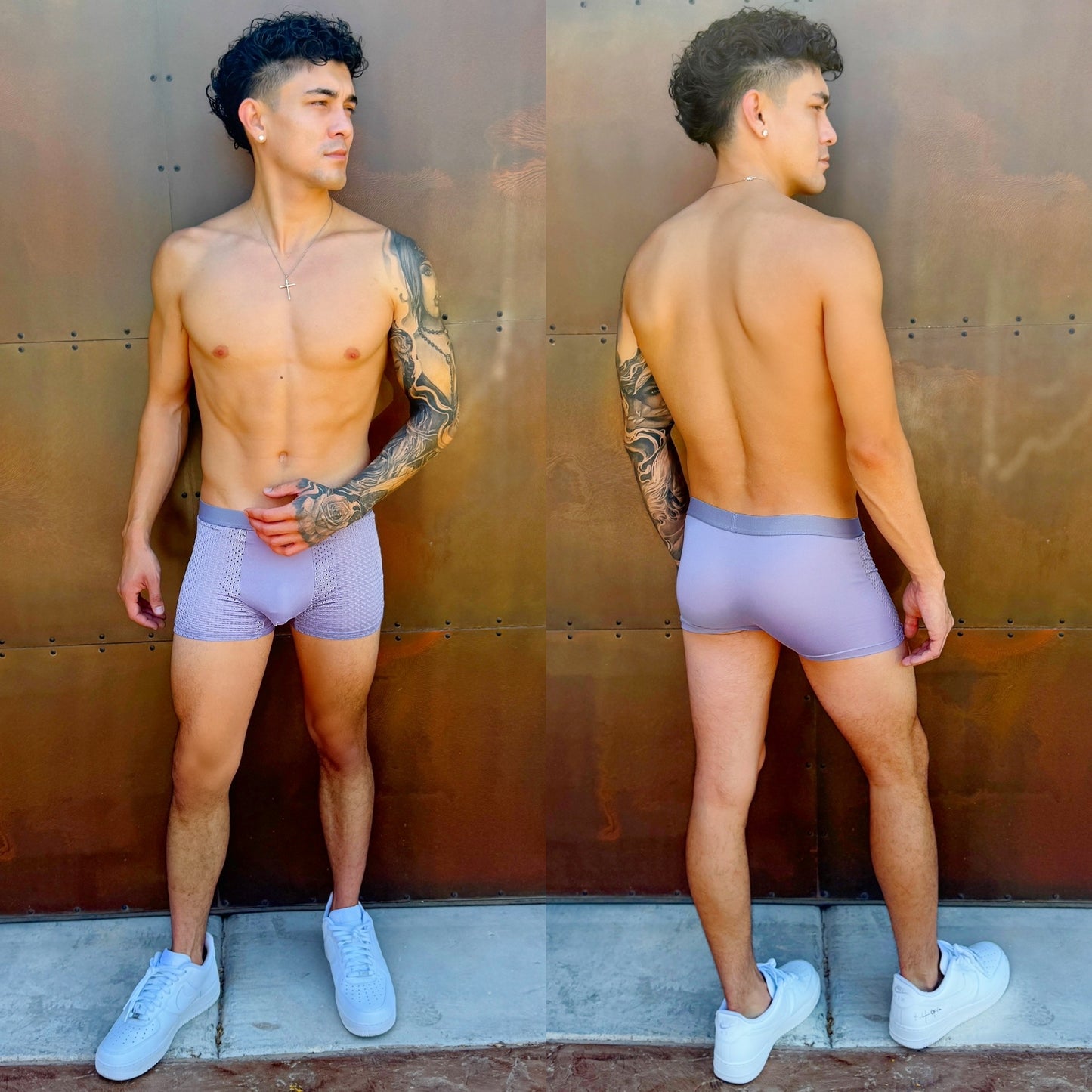 Smokey Lavender Mesh Boxer Briefs, Color