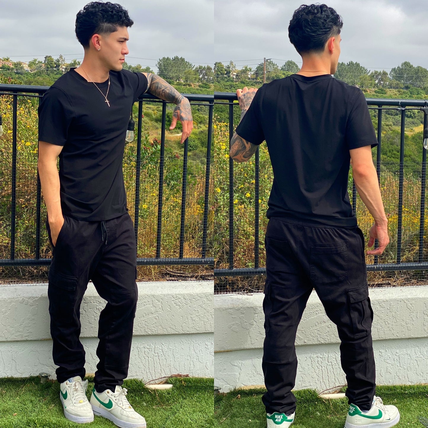 FINAL SALE Black Classic Cali Crew Neck T-Shirt, Made in the USA 🇺🇸