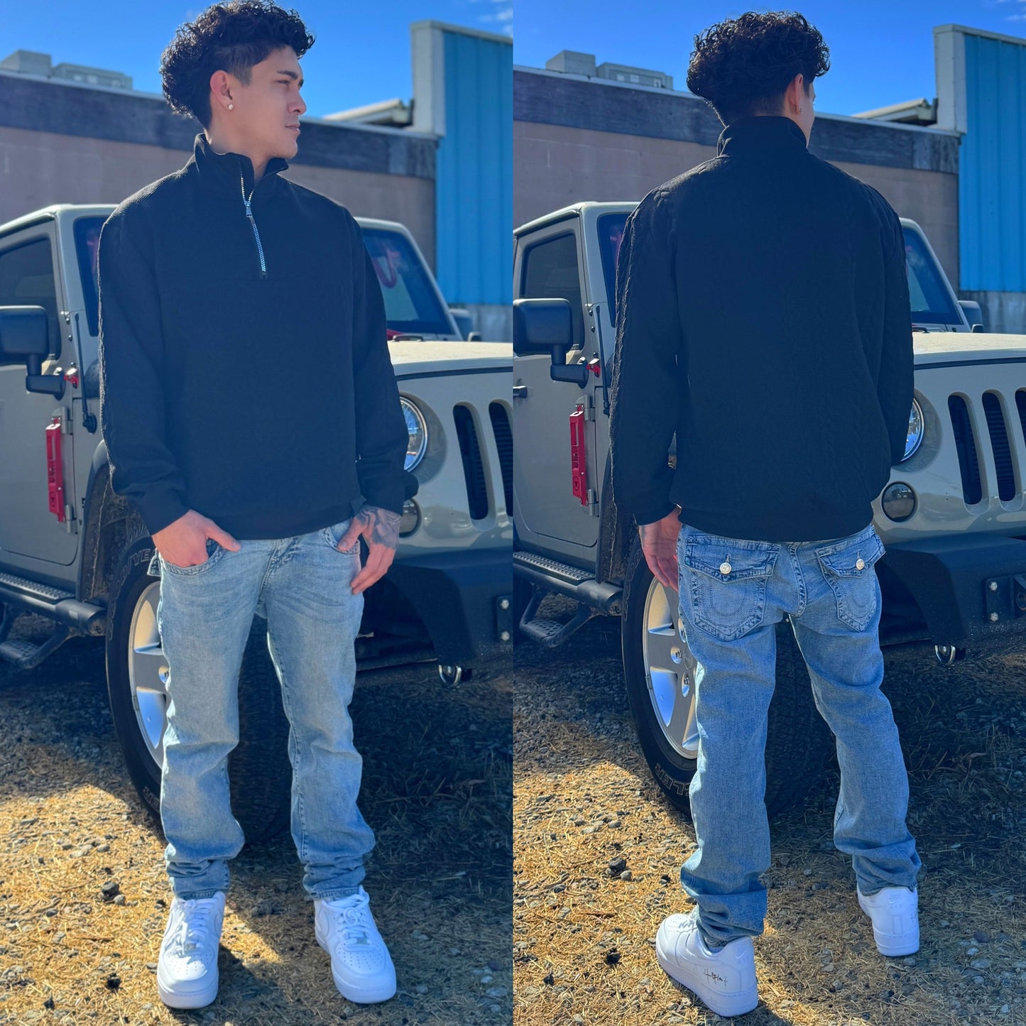 California Casual Black Sweatshirt, Back Side