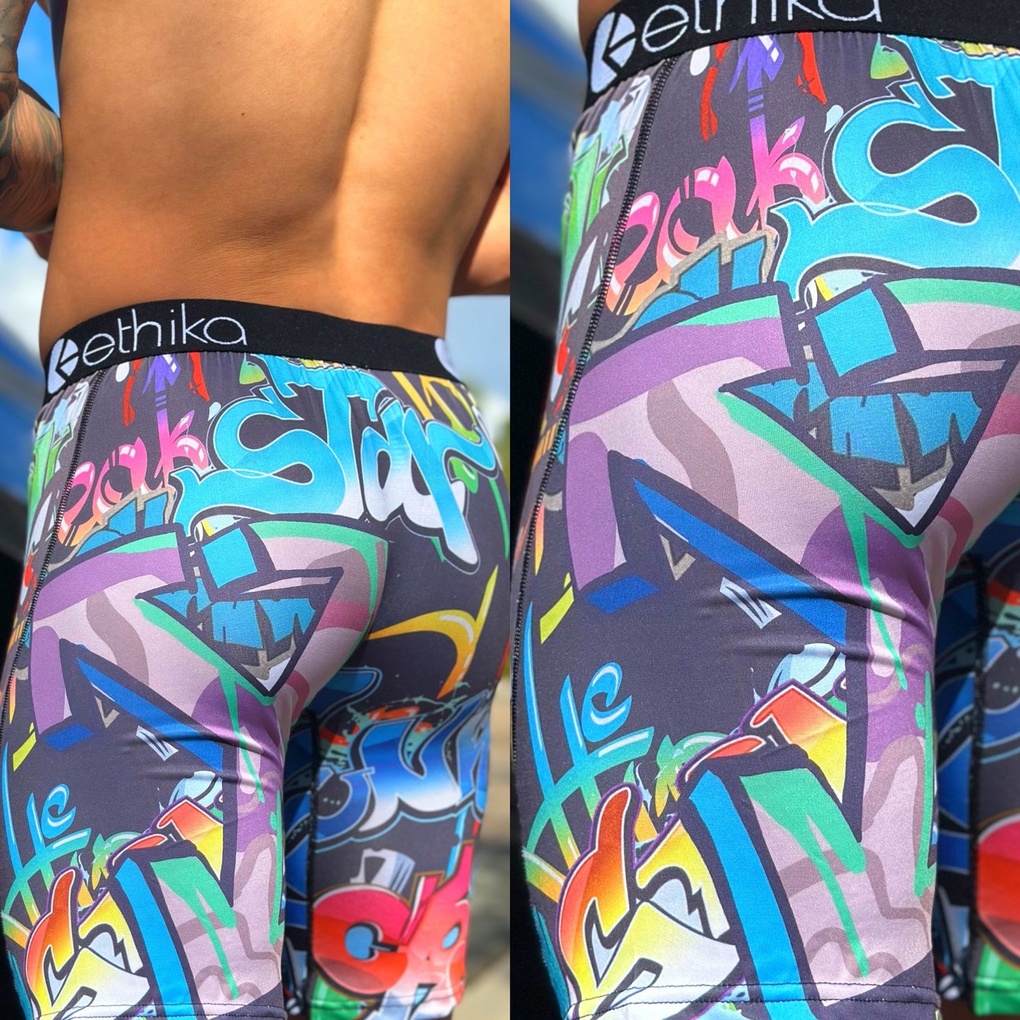 FINAL SALE Graffiti Art Athletic Boxers