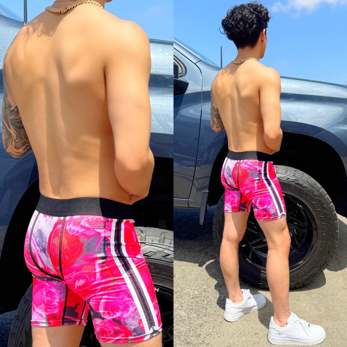 Red Roses Boxers, back side