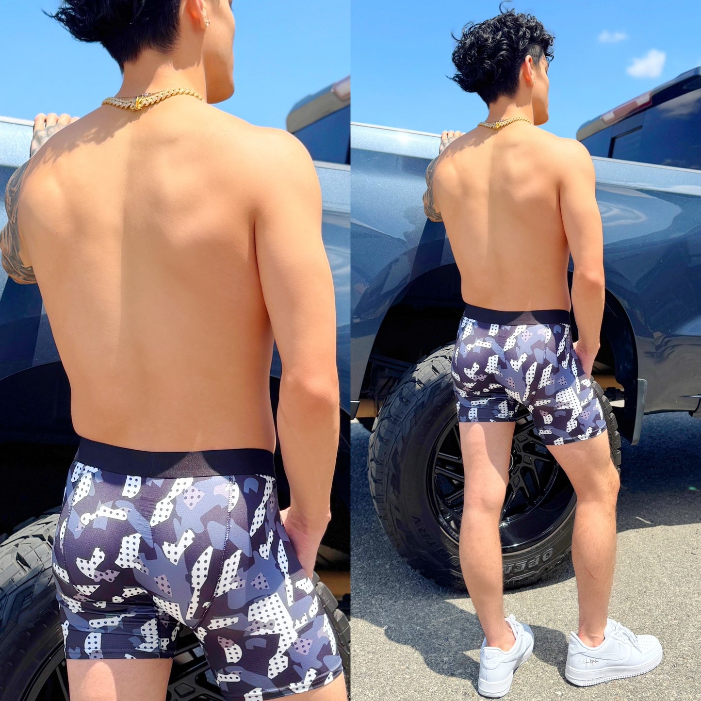 Black Camo Boxer Briefs, back side