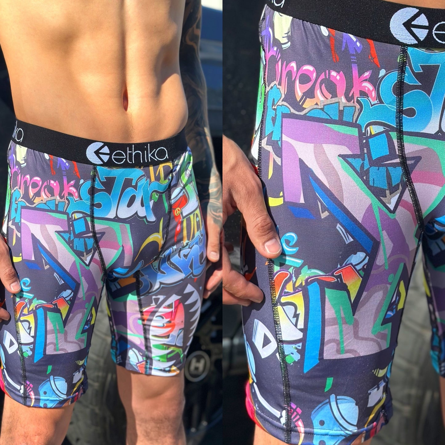 FINAL SALE Graffiti Art Athletic Boxers