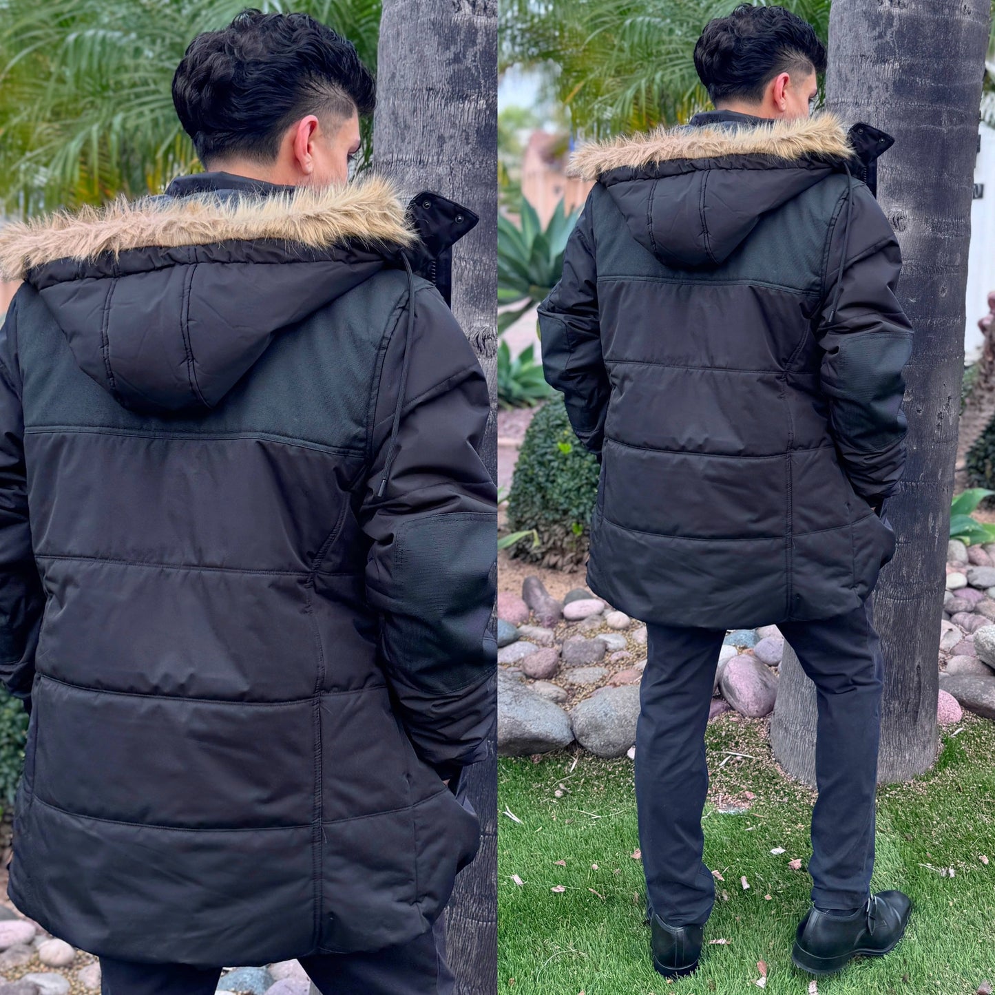 Black Cold Cali Winter Parka Jacket MADE IN THE USA 🇺🇸