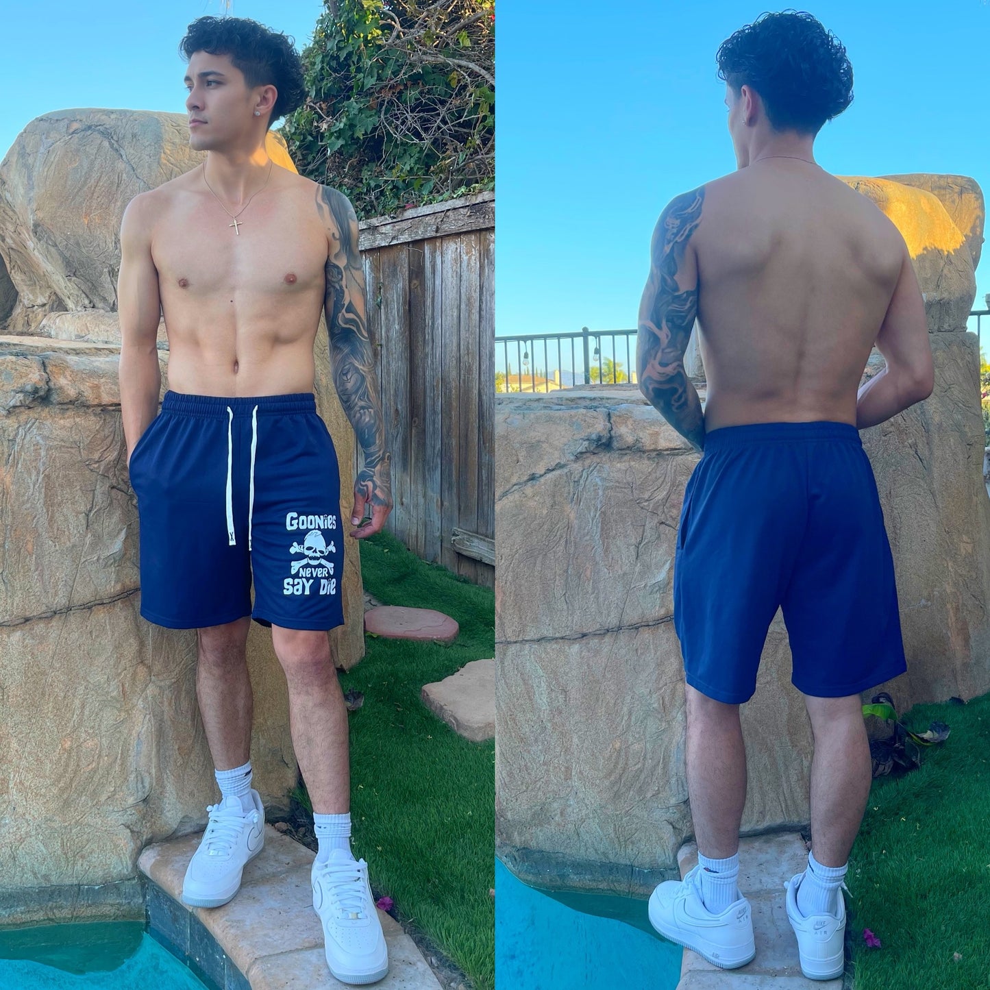 Navy Blue Goonies Sweat Shorts π