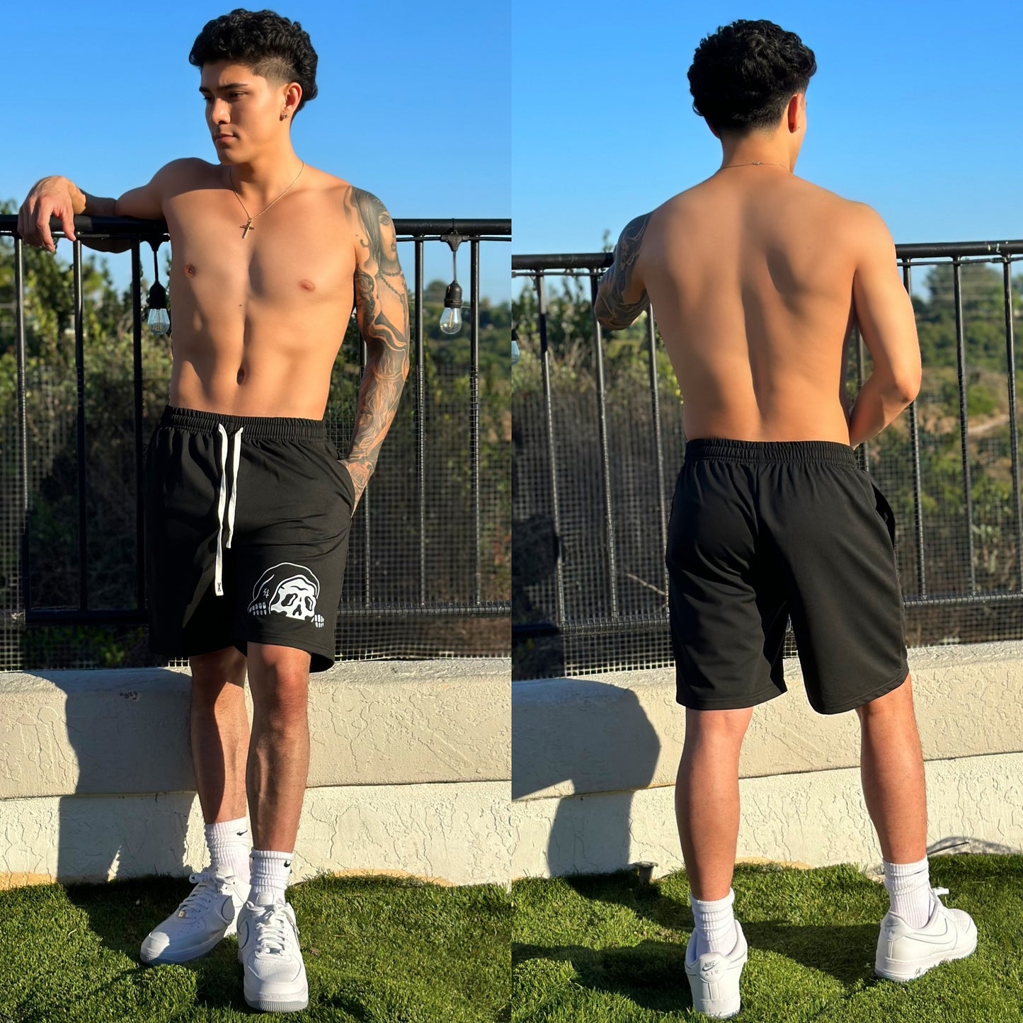 Black Grim Reaper Sweat Shorts π