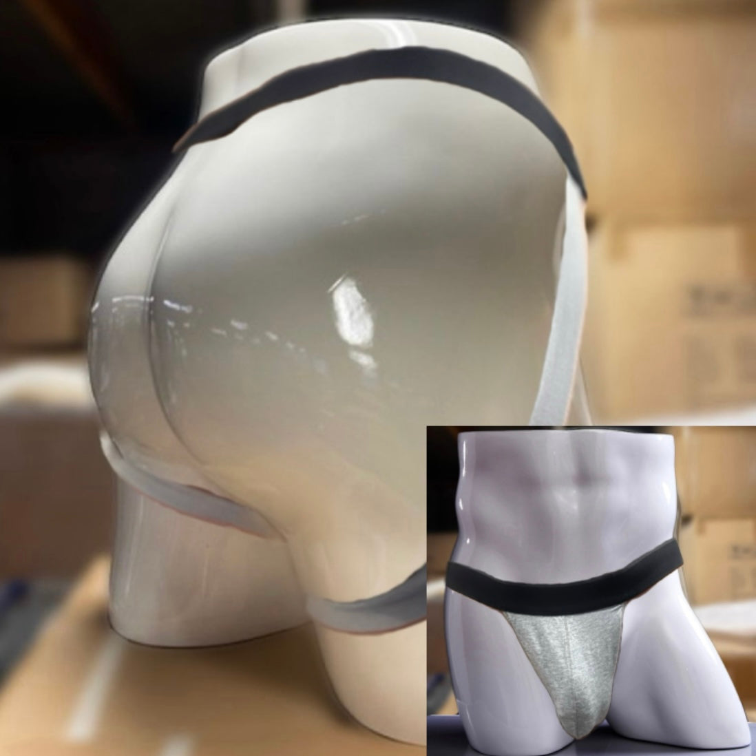 Gray and Black Jockstrap