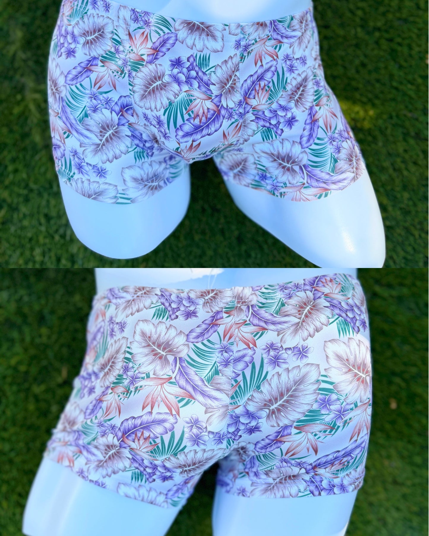 Tropical White Boxer Briefs