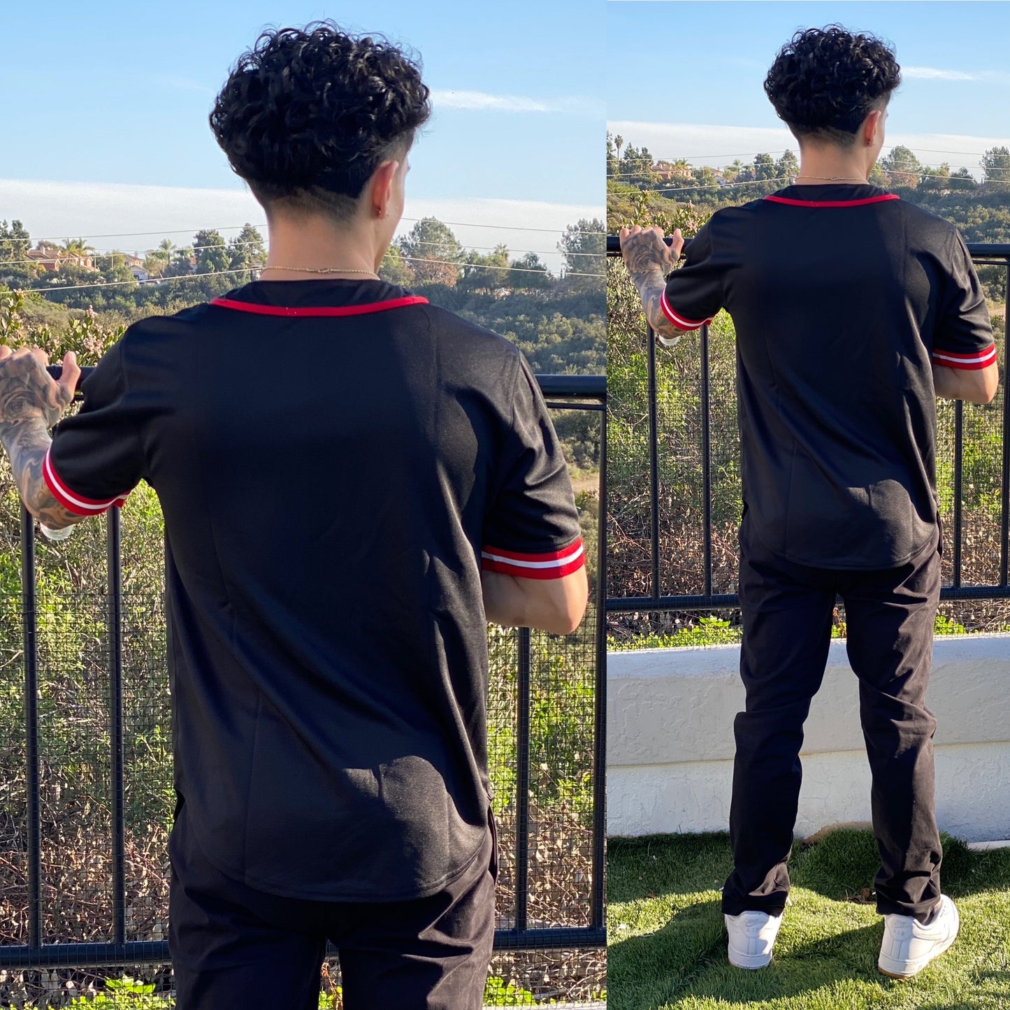 FINAL SALE West Coast Black Baseball Jersey Shirt