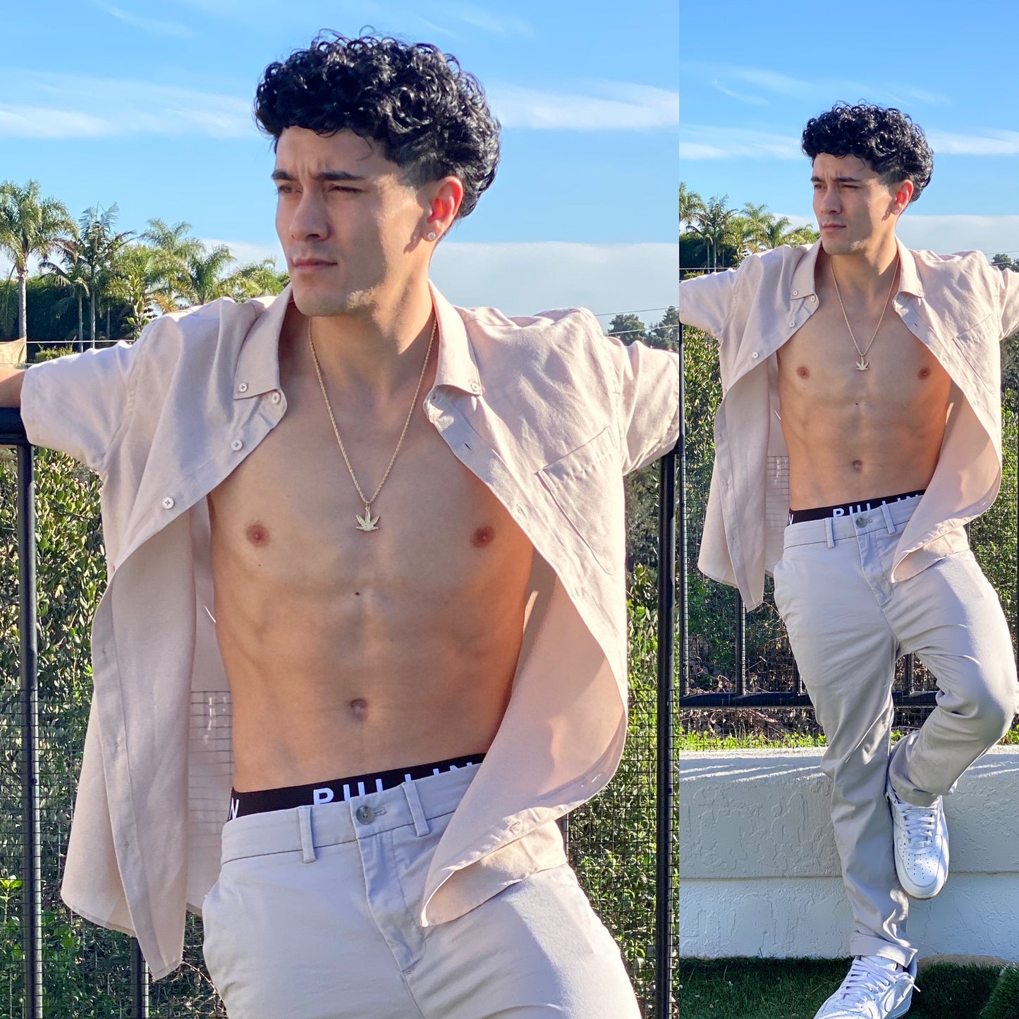 FINAL SALE Cali Crisp Khaki Button Up Shirt