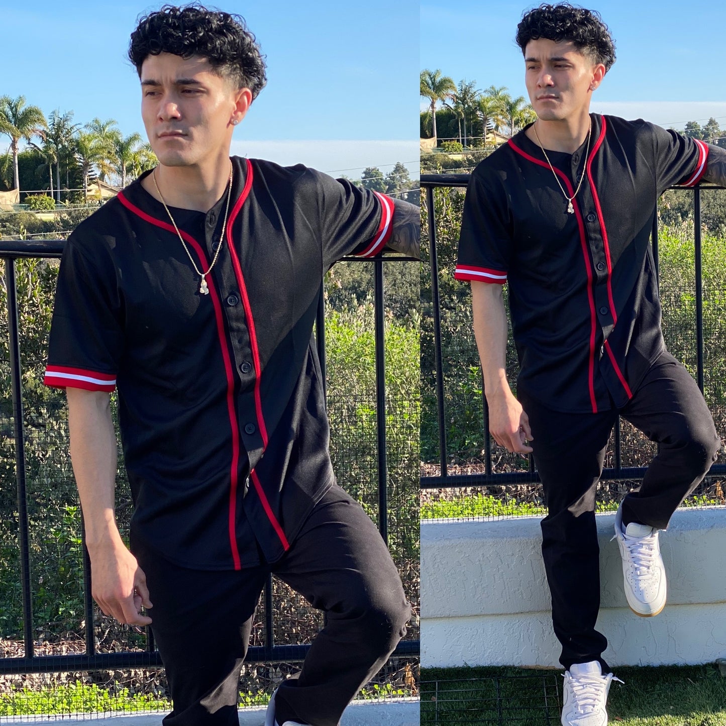 FINAL SALE West Coast Black Baseball Jersey Shirt