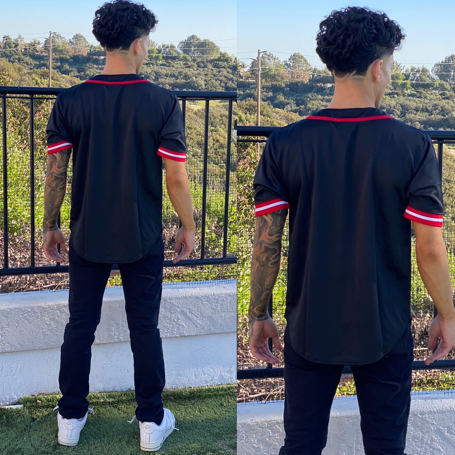FINAL SALE West Coast Black Baseball Jersey Shirt