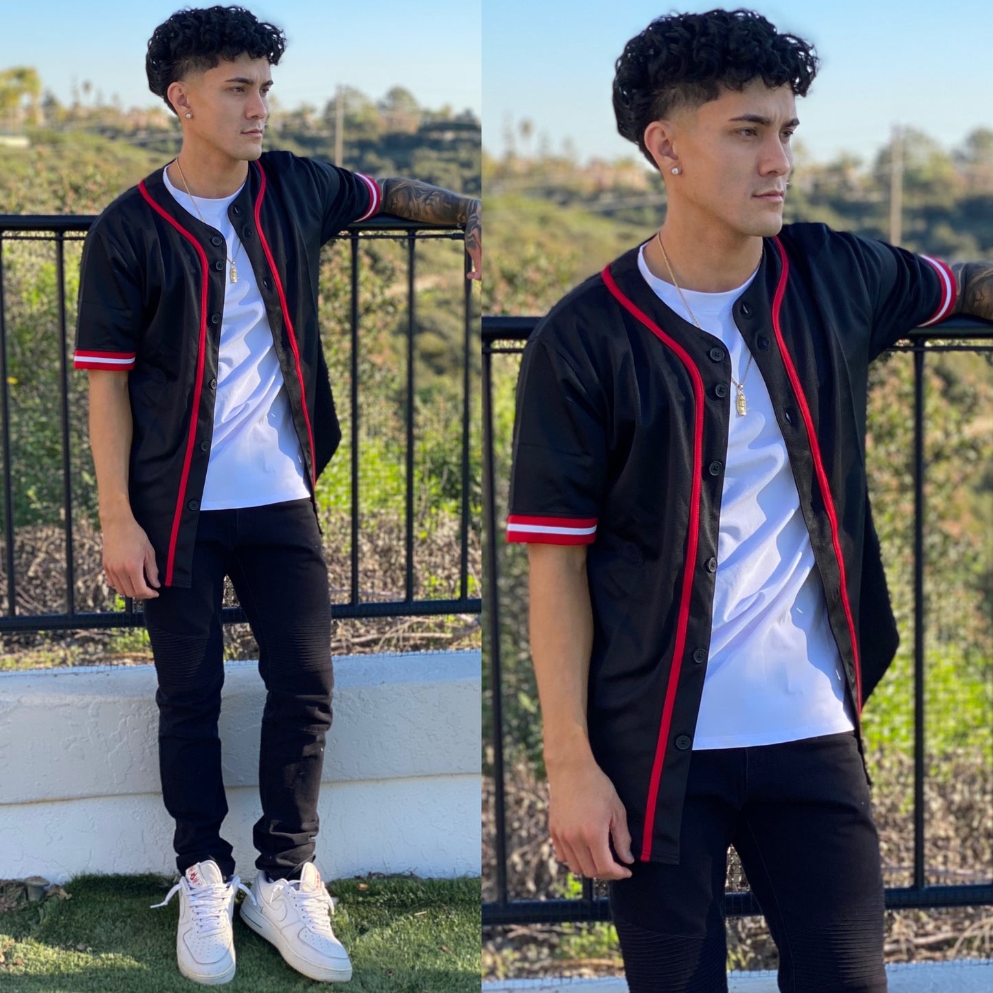 FINAL SALE West Coast Black Baseball Jersey Shirt