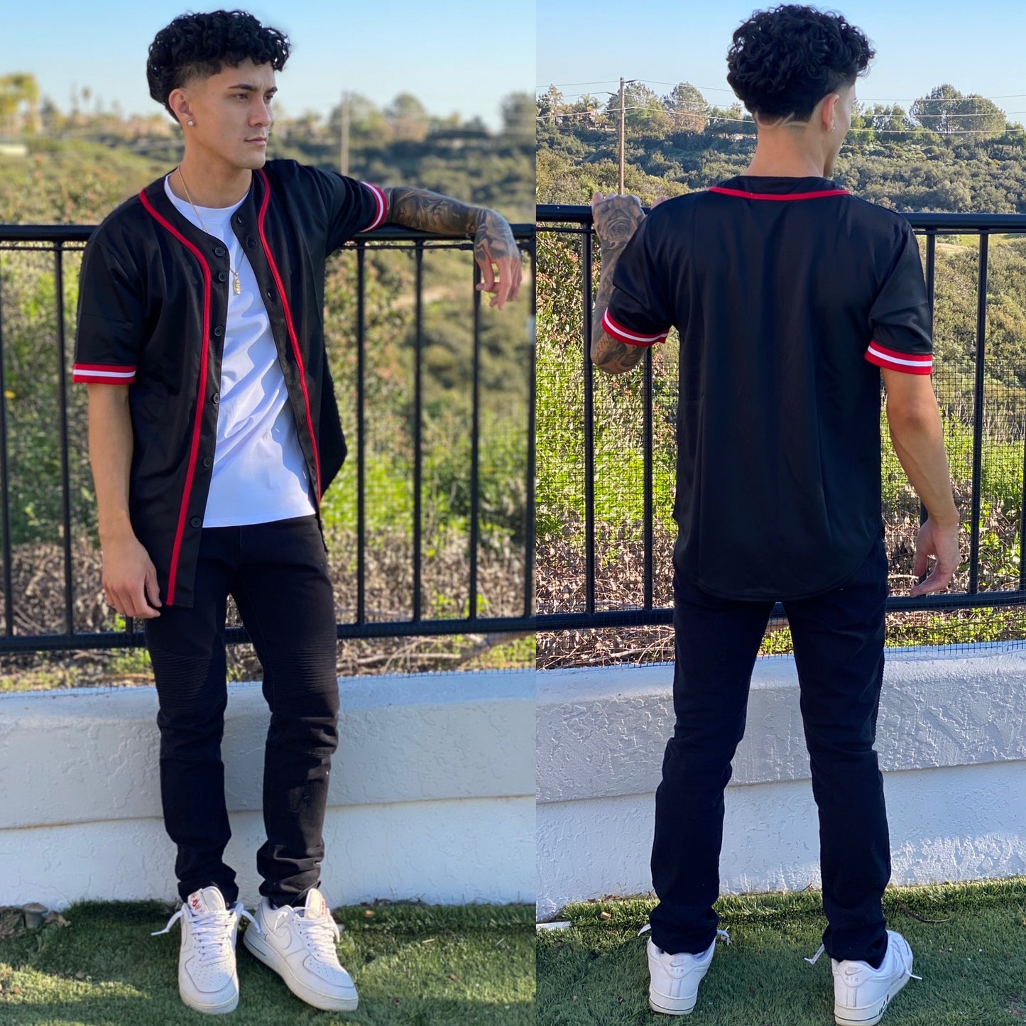 FINAL SALE West Coast Black Baseball Jersey Shirt