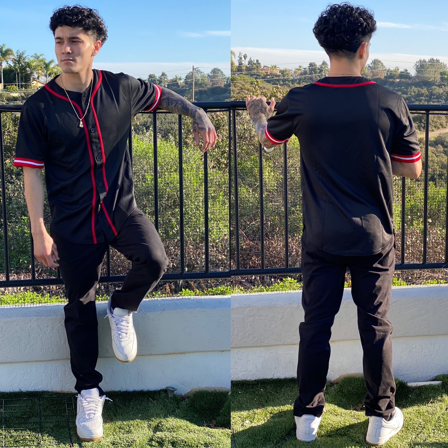 FINAL SALE West Coast Black Baseball Jersey Shirt