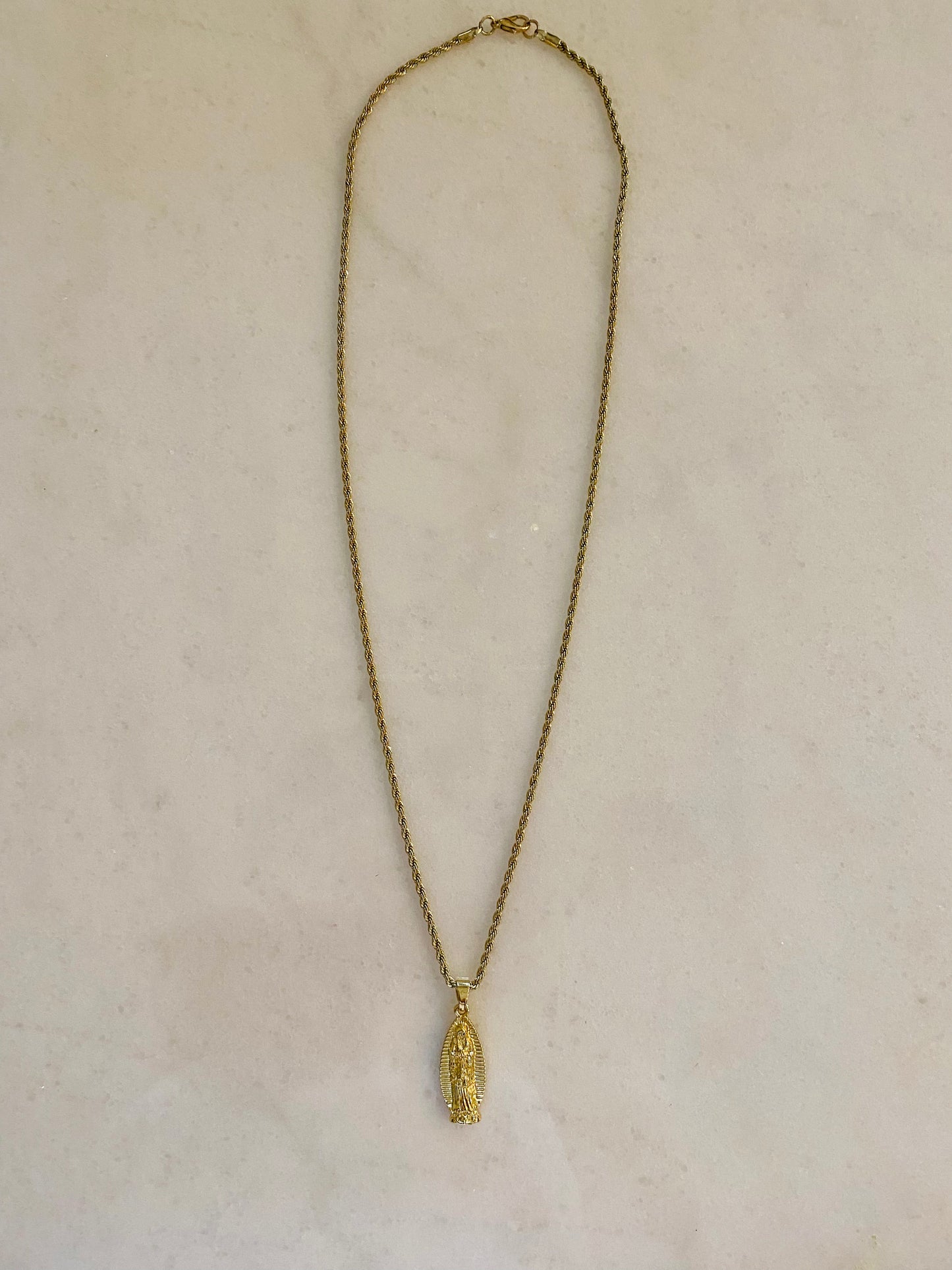 Gold Our Lady of Guadalupe Necklace, Tristan's Ice 🧊