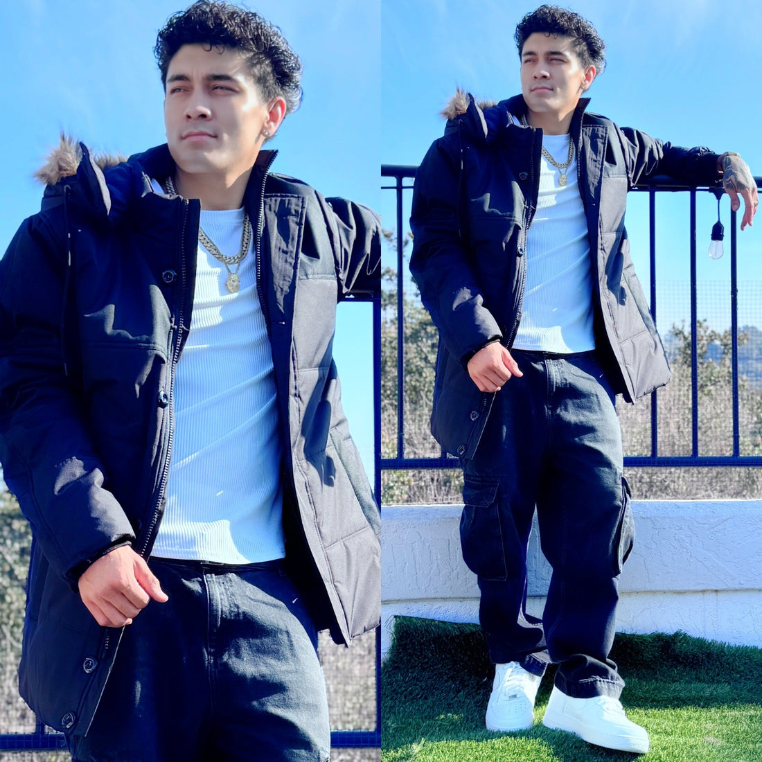 Black Cold Cali Winter Parka Jacket