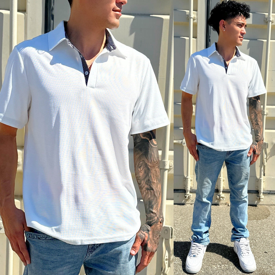 White Shoreline Flex Polo Shirt