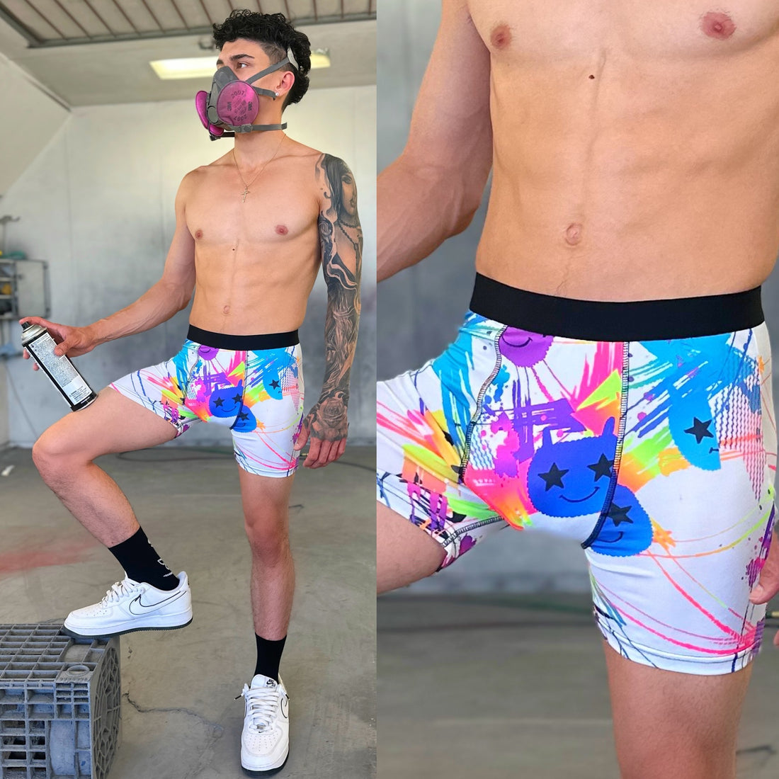 Unleash Your Creativity: Dive into Style with Splash Art Graffiti Boxer Briefs