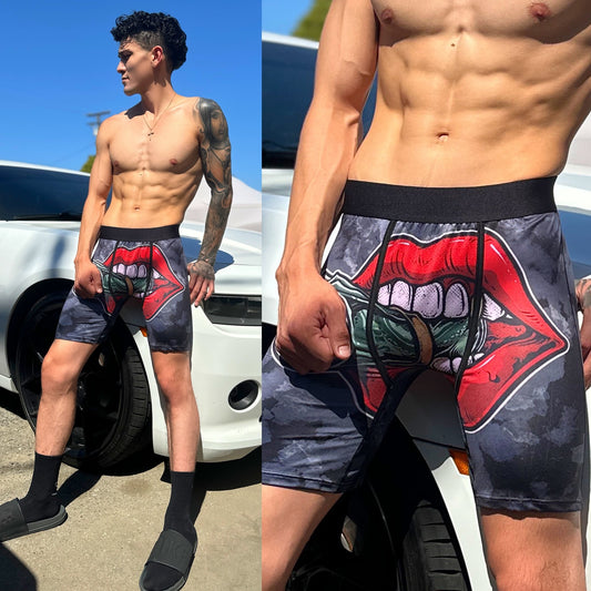 Unleash Your Inner Baller: Grey Money Mouth Boxers Are Here!