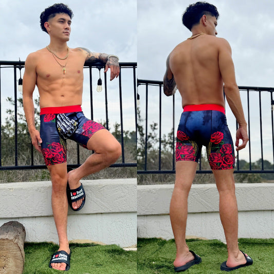 Chicano Chains & Skeleton Roses Boxers