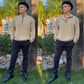 Sand Brown Quarter-Zip Sweatshirt