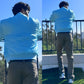 FINAL SALE! LAST ONE! Minor Scratch on Button. 1/2 OFF! Baby Blue Bomber Jacket