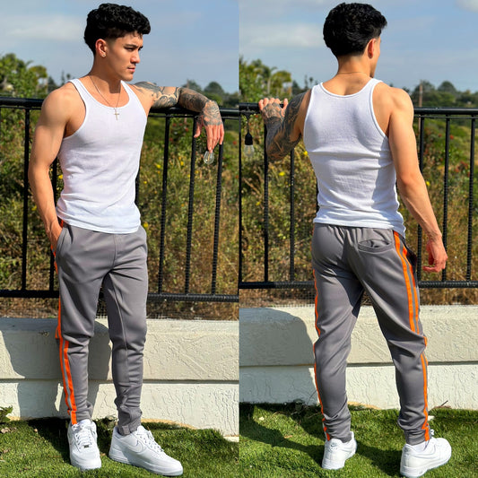 Grey Cali Racer Sweatpants