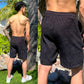 Huntington Beach Black Corduroy Shorts, Back Side